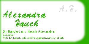 alexandra hauch business card